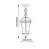 Matt Black Outdoor Hanging Lantern Dimensions