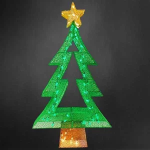 Prelit Fabric Mesh Christmas Tree