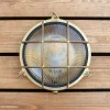 Round Bulkhead Solid Brass Coastal Wall Light