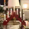 7 Lights Red Candlestick Arch