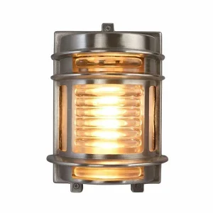 Nickel Plated Outdoor Coastal Wall Light