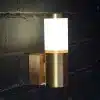 Frosted Glass Brass Outdoor Wall Spot Light