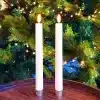 Battery operated white dinner LED candles with remote control