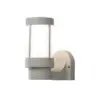 Outdoor wall light in grey colour with opal shade