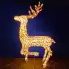 Acrylic running reindeer with 400 LED lights for indoor and outdoor Christmas decoration