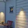 Down white outdoor wall light for garden, porch and entryway