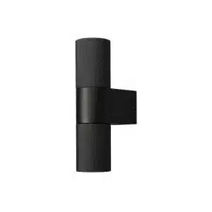 Up & down black outdoor wall light for garden, porch and entryway