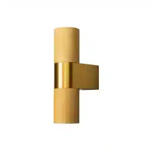 Up & down gold outdoor wall light for garden, porch and entryway