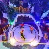 Animated musical Christmas village scene in ball design for table top decoration