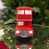 Battery Operated Santa Red Bus Water Lantern Christmas Table Top Decoration