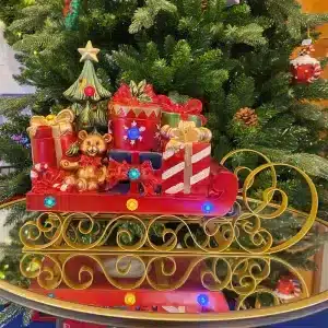 Metal Sleigh Christmas Decoration