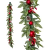 Christmas Garland With Baubles, Berries and Pine Cones