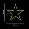 Christmas star 2D decoration feature dimensions