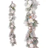 Frosted Mixed White Bauble Christmas Garland