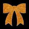 Giant gold bow 2D Christmas decoration