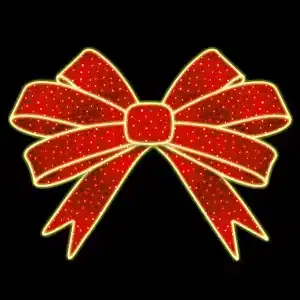 Giant red bow 2D decoration