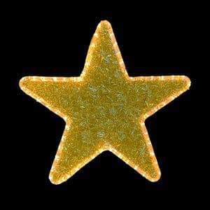 Gold Metallic Star 2D Decoration