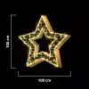 Golden Christmas Star 2D Outdoor Decoration