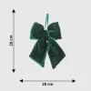 Green Velvet Christmas Bow 29CM