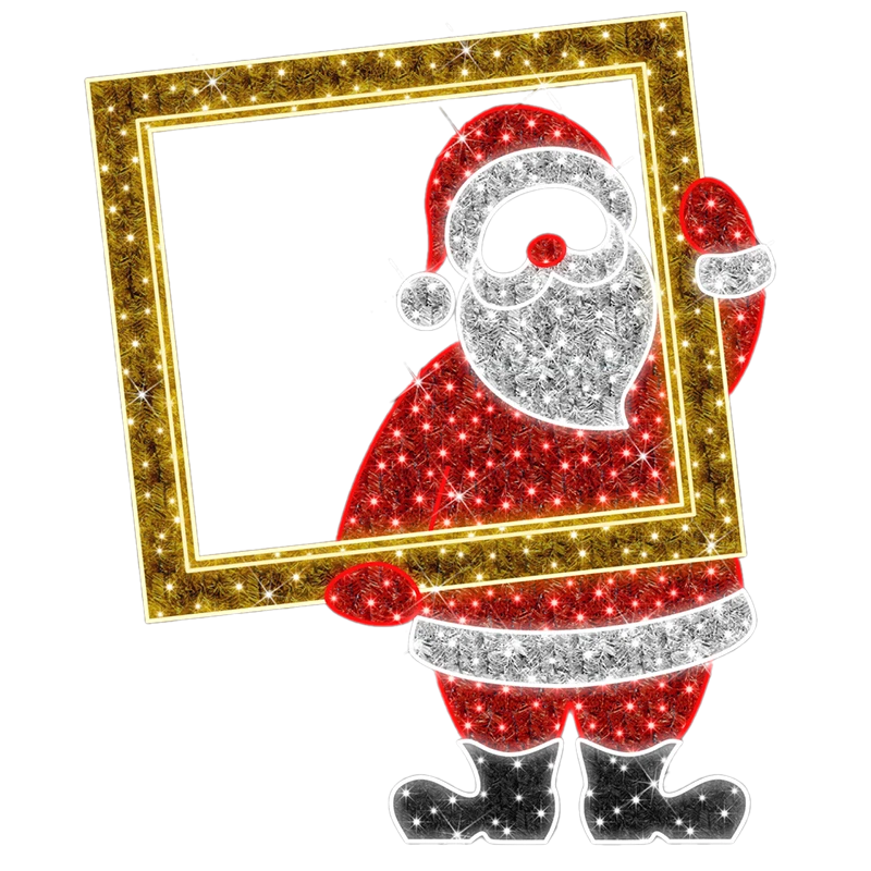 Santa Picture Frame Selfie Moment Christmas Feature