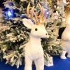 White Standing Deer Christmas Decoration Feature