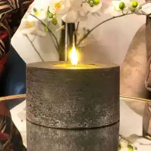 Battery Operated Black Deluxe LED Pillar Candle