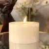 Battery Operated Ivory Deluxe LED Pillar Candle