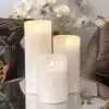 Battery Operated White Christmas Candles