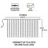 LED Curtain Lights 10M Warm White With Ice White Flash