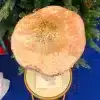 Pink Mushroom With Glitter Christmas Tabletop Decoration