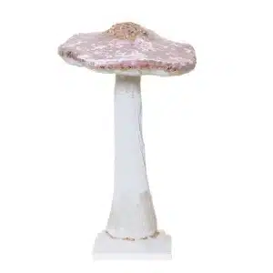 Pink Mushroom With Glitter Christmas Tabletop Decoration