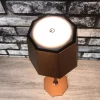 Touch control rechargeable table lamp in brown colour for indoor and outdoor use