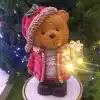 Christmas Teddy Bear With Gift Boxes Table Top Indoor Decoration