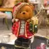 Christmas Teddy Bear With Gift Boxes Decoration