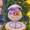 Christmas Village Scene Snowball With Carousel Table Top Decoration