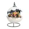 Christmas Village Scene Snowball With Carousel Table Top Decoration