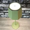 Touch control rechargeable table lamp in green colour for indoor and outdoor use