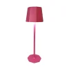 Touch control rechargeable table lamp in pink colour for indoor and outdoor use