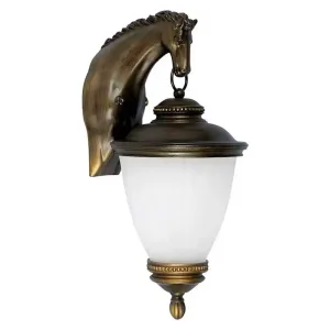 Antique horse traditional outdoor wall light