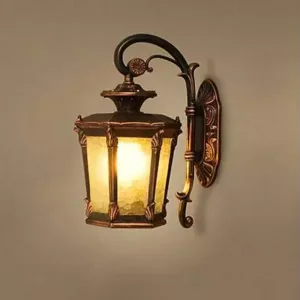 Antique outdoor wall lantern